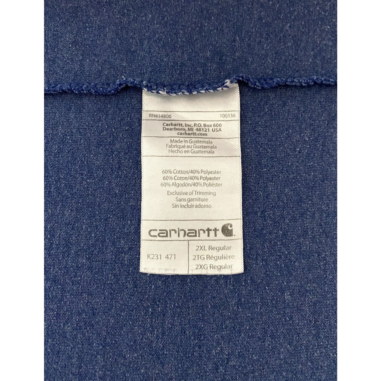 Carhartt VINTAGE Carhartt Shirt Mens 2XL Blue Long Sleeve Workwear K231 471 Original Fit Logo Size US XXL / EU 58 / 5 - 6 Thumbnail