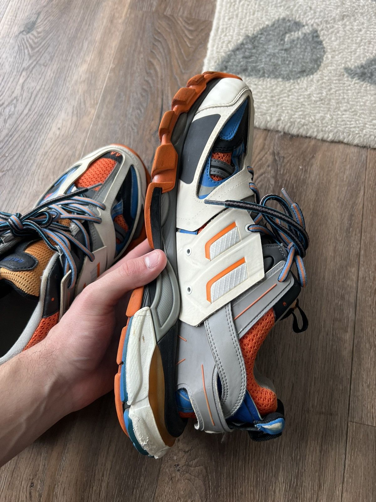 Balenciaga Balenciaga Track Trainer blue orange size 11 EU 44 Size US 11 / EU 44 - 7 Thumbnail