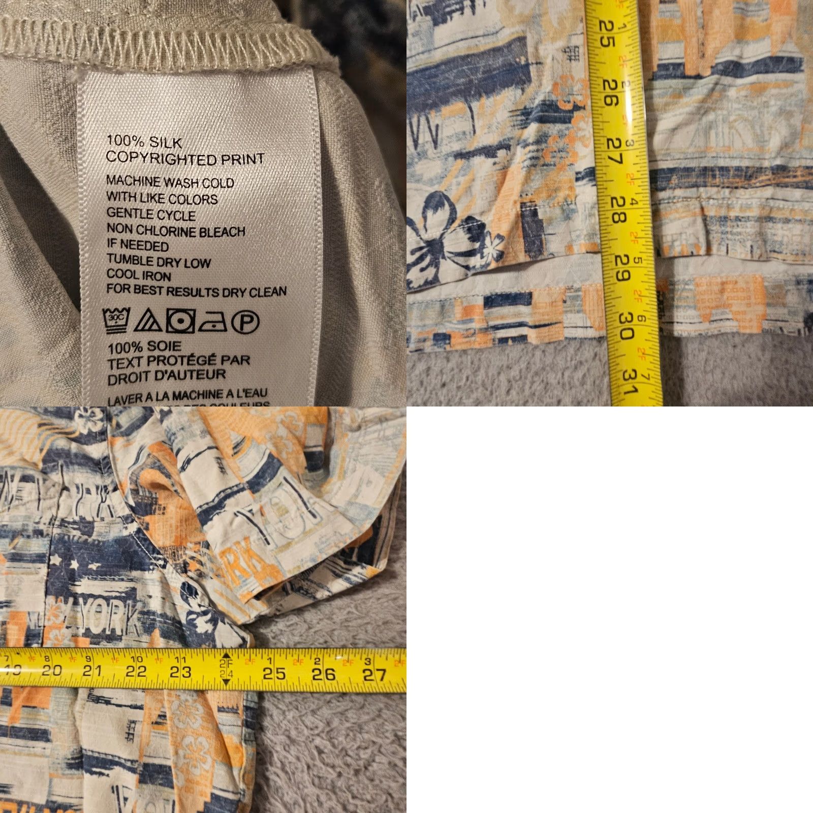 Tommy Bahama Tommy Bahama 100% Silk Camp Shirt Mens Large Blue Floral Print Size US XL / EU 56 / 4 - 8 Thumbnail