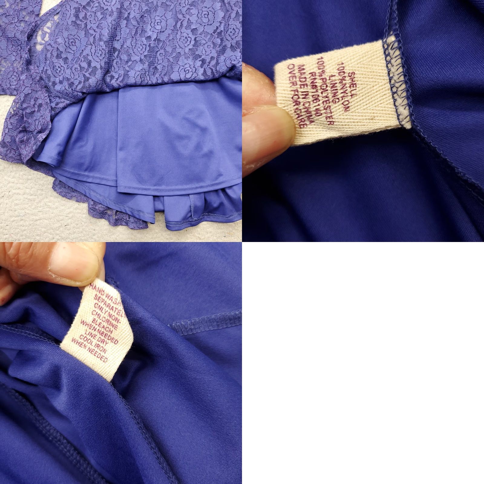 Vintage Altar'd State Dress Womens M Purple Fit Flare Women Lace Overlay Floral Back Zip Size M / US 6-8 / IT 42-44 - 8 Thumbnail