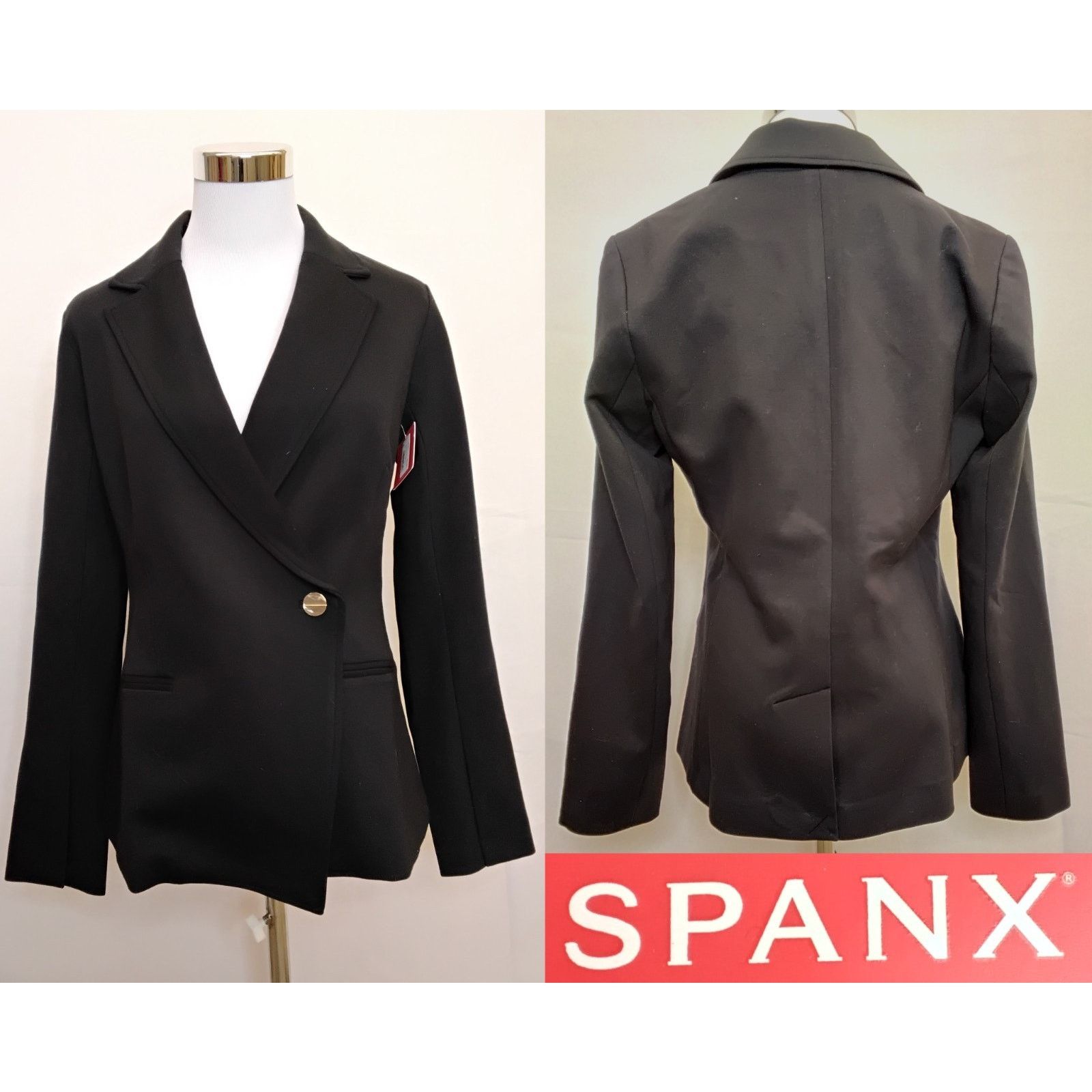 Spanx Spanx Perfect Asym Tailored Blazer Black Women's Small NWT Size S / US 4 / IT 40 - 1 Thumbnail