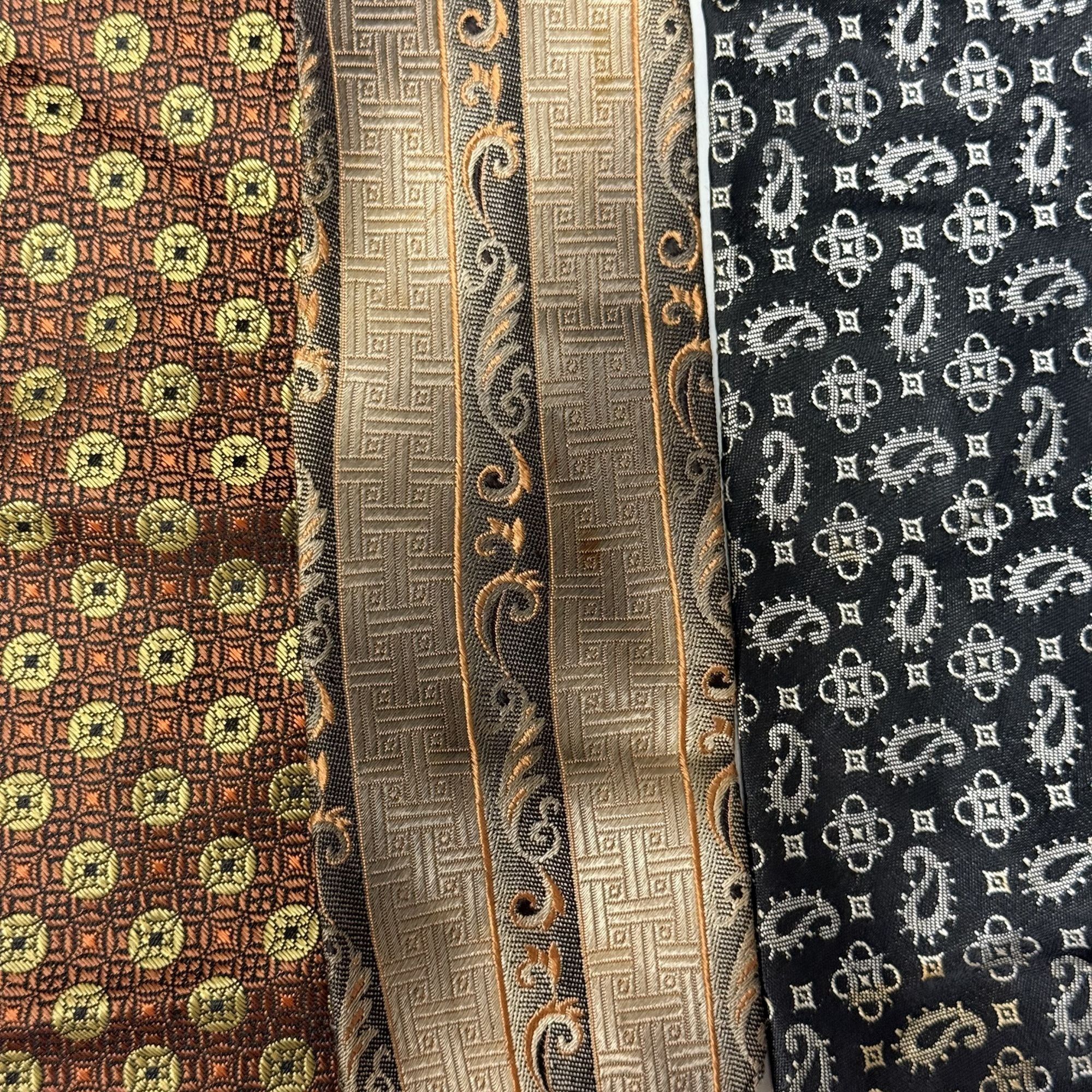 Towncraft 5 pc 50's ROCKABILLY Necktie LOT SKINNY RAYON GEOMETRIC Ties Size ONE SIZE - 3 Thumbnail