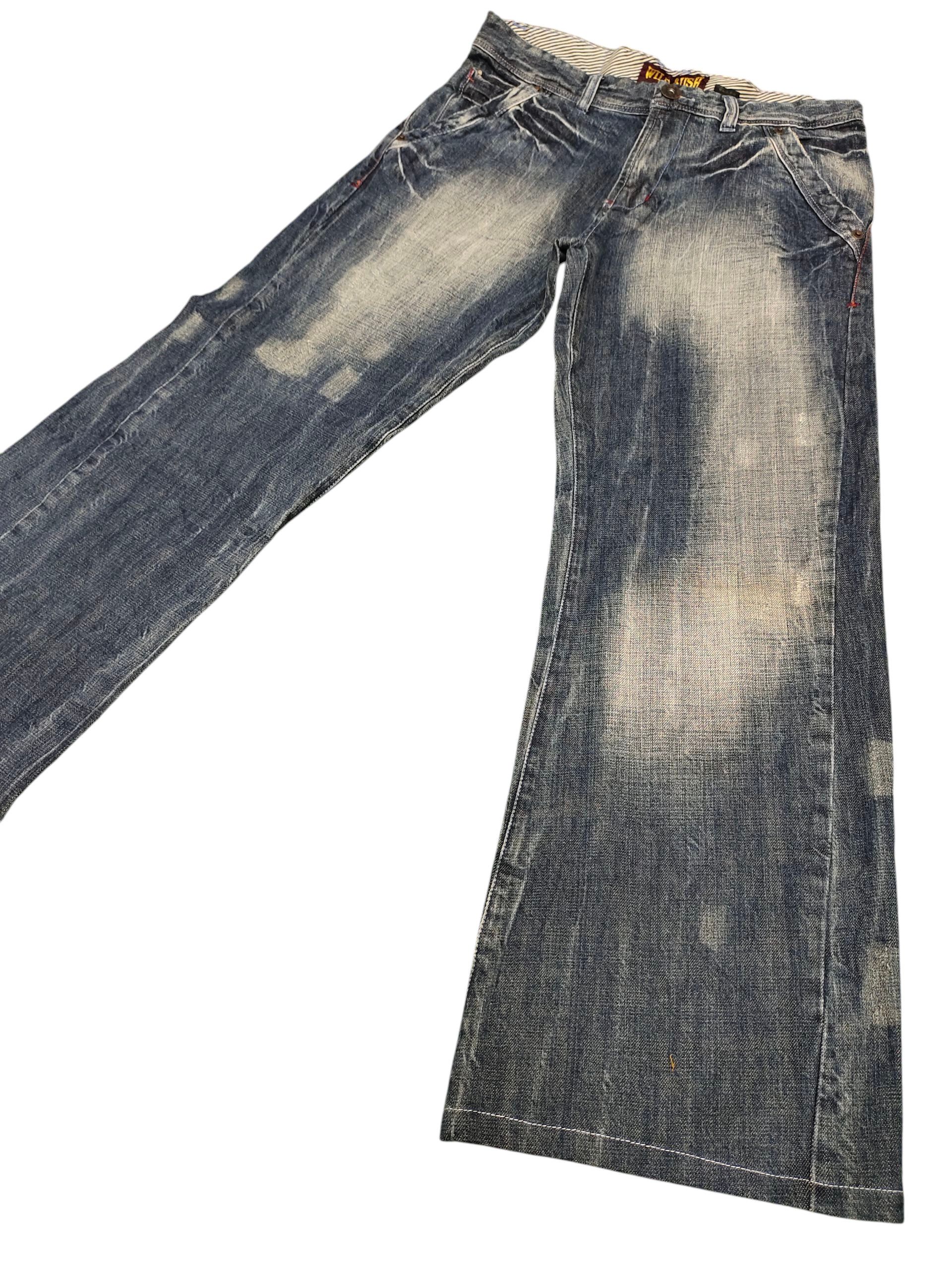 Hysteric Glamour Flare Loose Jeans Wild Rush Clawmark Distress Bootcut Y2k Size US 34 / EU 50 - 1 Thumbnail