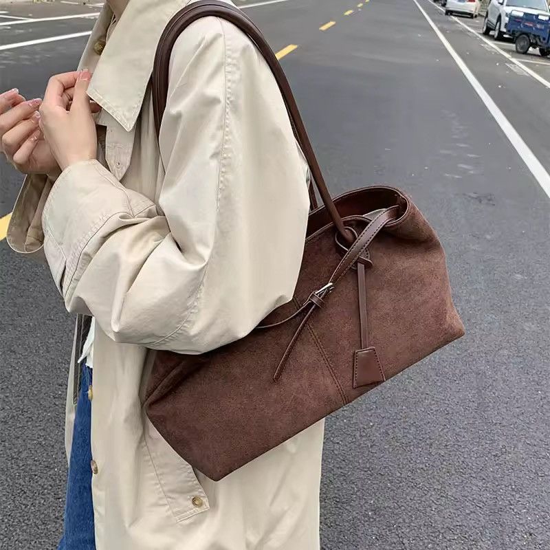 Vintage Retro Vintage Style Basic Brown Shoulder Bag Size ONE SIZE - 4 Thumbnail