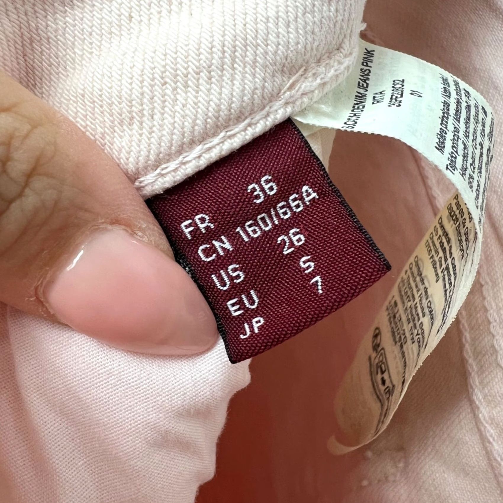 Denime Comptoir des Cotonniers Jeans Womens Size 26 Light Pink Denim 5-Pocket Tapered High Rise Size 26" / US 2 / IT 38 - 4 Thumbnail