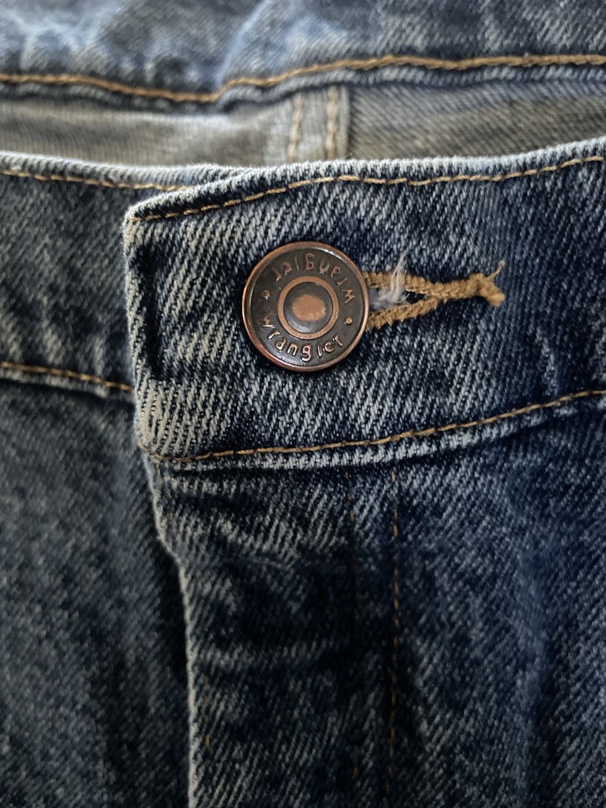 Designer × Vintage × Wrangler Wrangler Denim Blue Jean Shorts Jorts Waist 38 Relaxed Fit Size US 38 / EU 54 - 10 Thumbnail