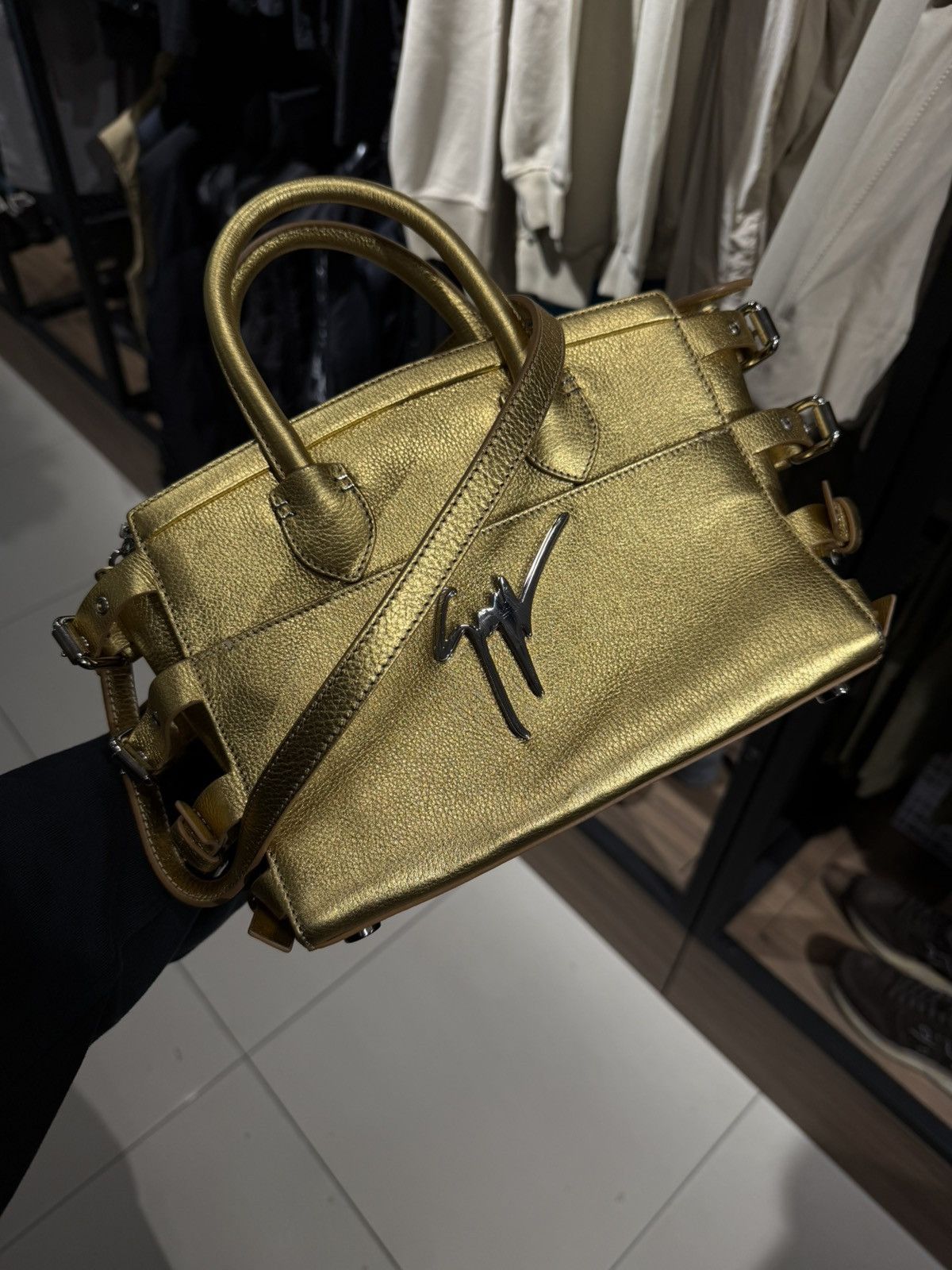 Giuseppe Zanotti Giuseppe Zanotti Gold Metallic leather Top Handle Bag logo Size ONE SIZE - 8 Thumbnail