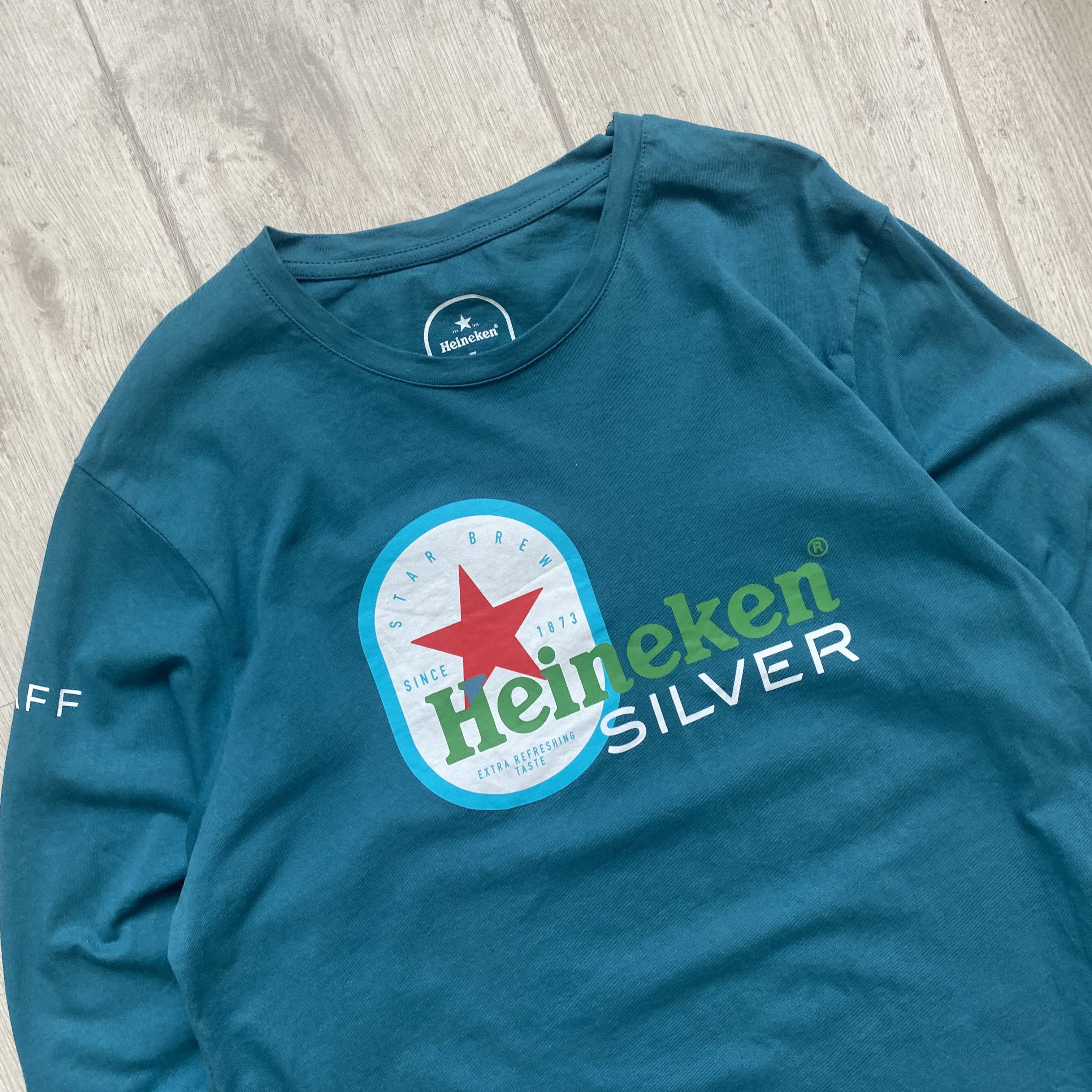 Budweiser 🍺 Beer Heineken silver Tee Long sleeve t-shirt Size US M / EU 48-50 / 2 - 2 Thumbnail