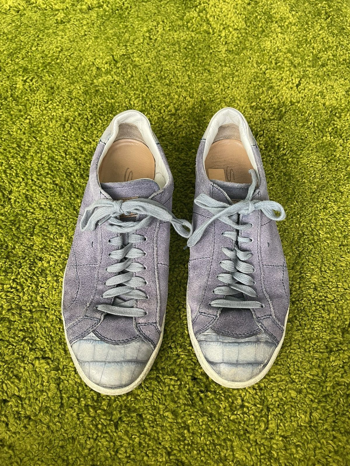 Designer × Genuine Leather × Santoni Santoni real suede leather sneakers Size US 7.5 / EU 40-41 - 2 Thumbnail