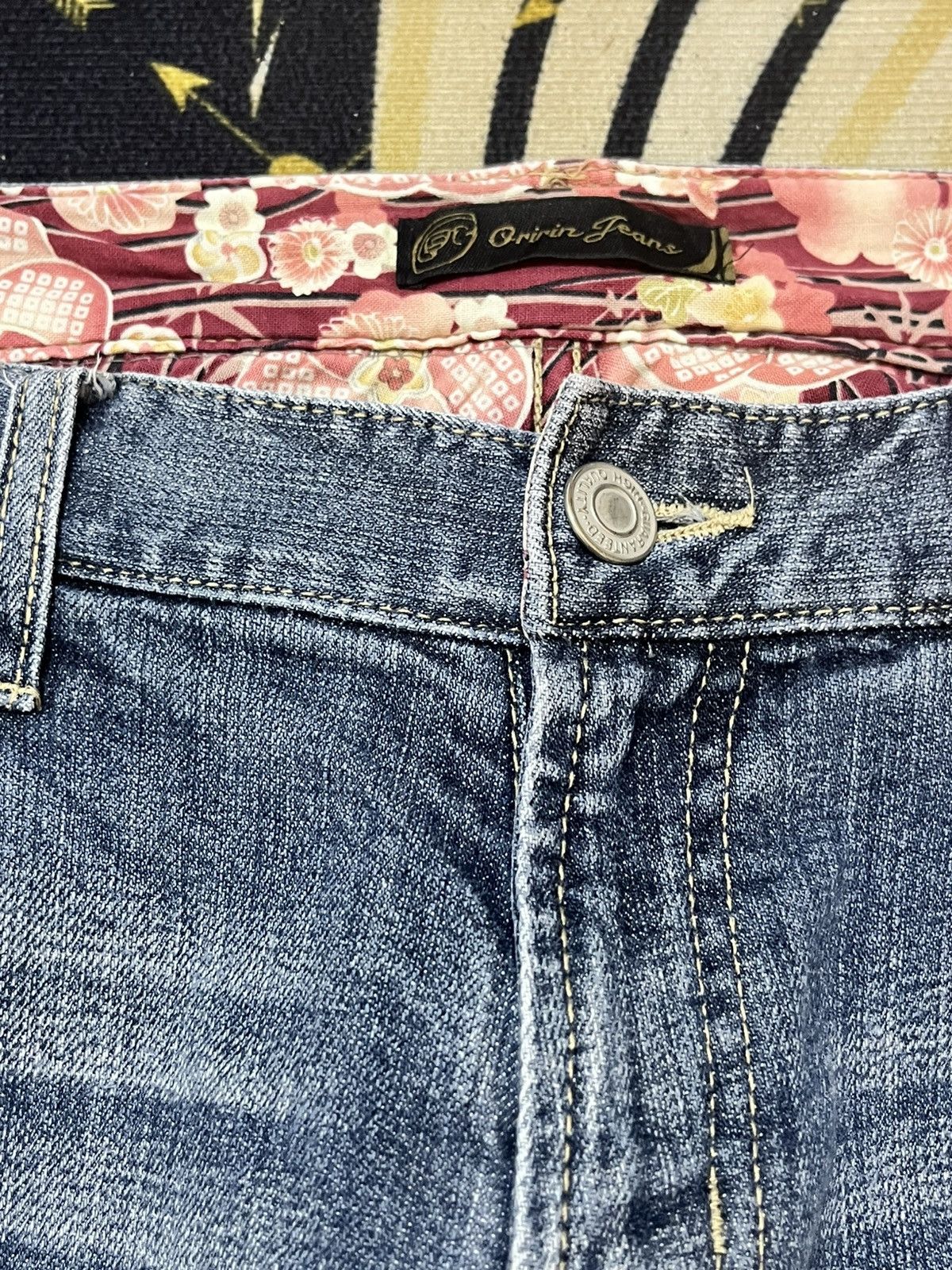 Japanese Brand Vintage Oririn Floral Waist Flare Bootcut Denim Size US 30 / EU 46 - 3 Thumbnail