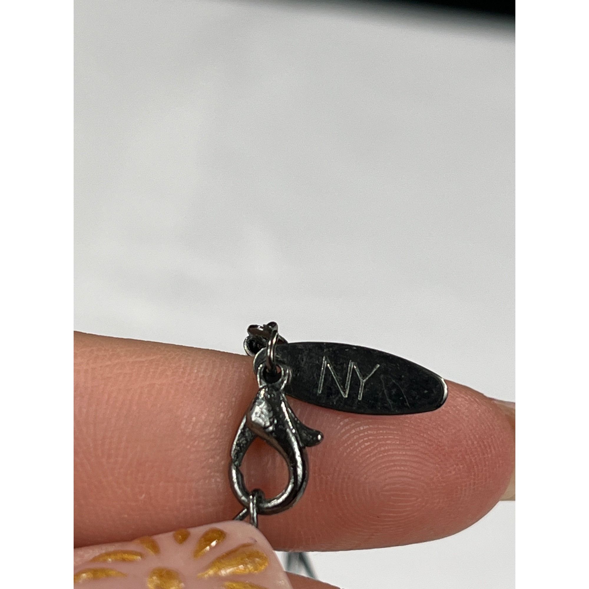 Vintage Multi Strand Necklace SKU 7857 With Large Hammered Silver Di Size ONE SIZE - 11 Thumbnail