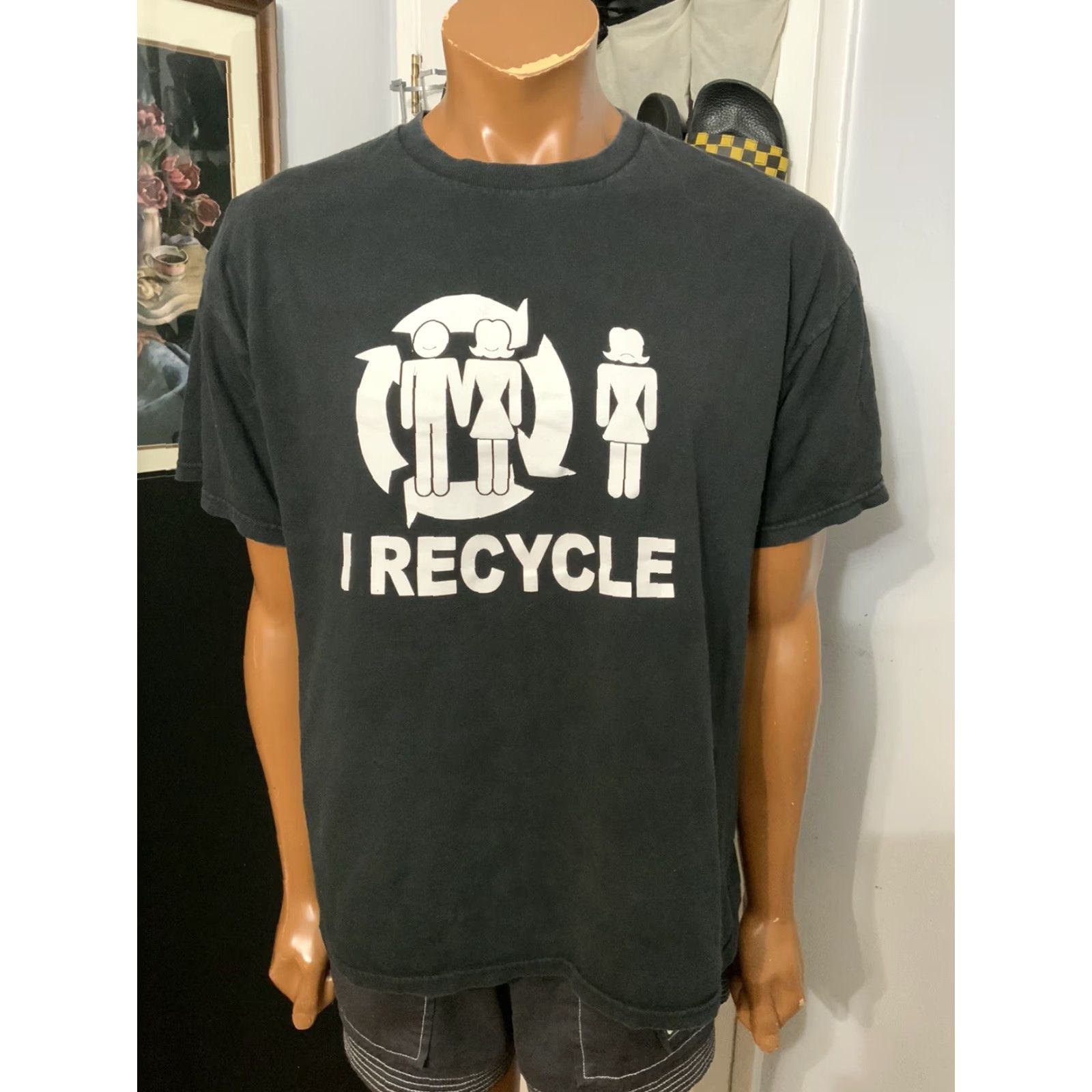 Vintage VINTAGE Y2K Alstyle Recycle Skateboarding Black Graphic Crewneck T-Shirt XL Men Size US XL / EU 56 / 4 - 6 Thumbnail