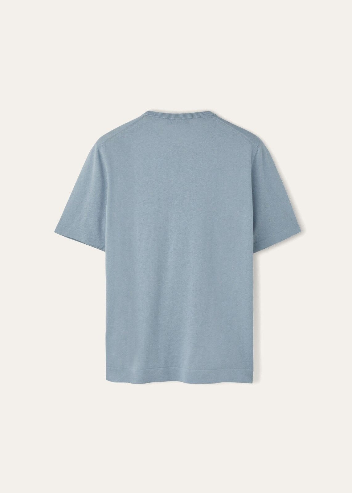 Loro Piana o1srvl11e1224 Girocollo Plain-Knitted T-Shirt in Ombre Blue Size US S / EU 44-46 / 1 - 2 Thumbnail