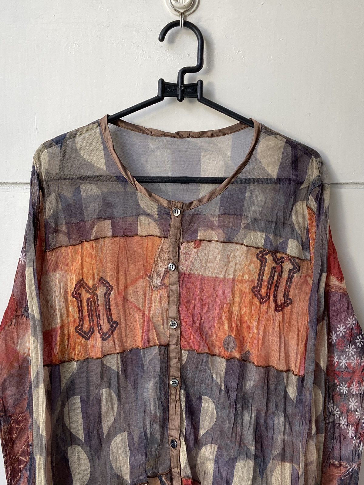 Designer × Japanese Brand C’EST MOIJEU FEMME Motive Mesh Shirt Size US XS / EU 42 / 0 - 2 Thumbnail