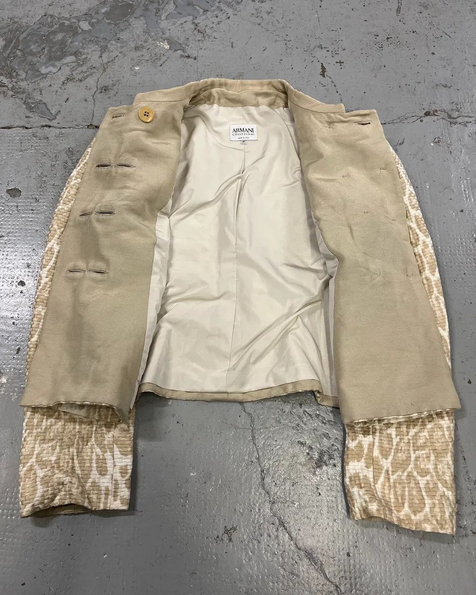 Armani SS2008 Armani Beige Leopard Buttoned White Jacket Size S / US 4 / IT 40 - 7 Thumbnail