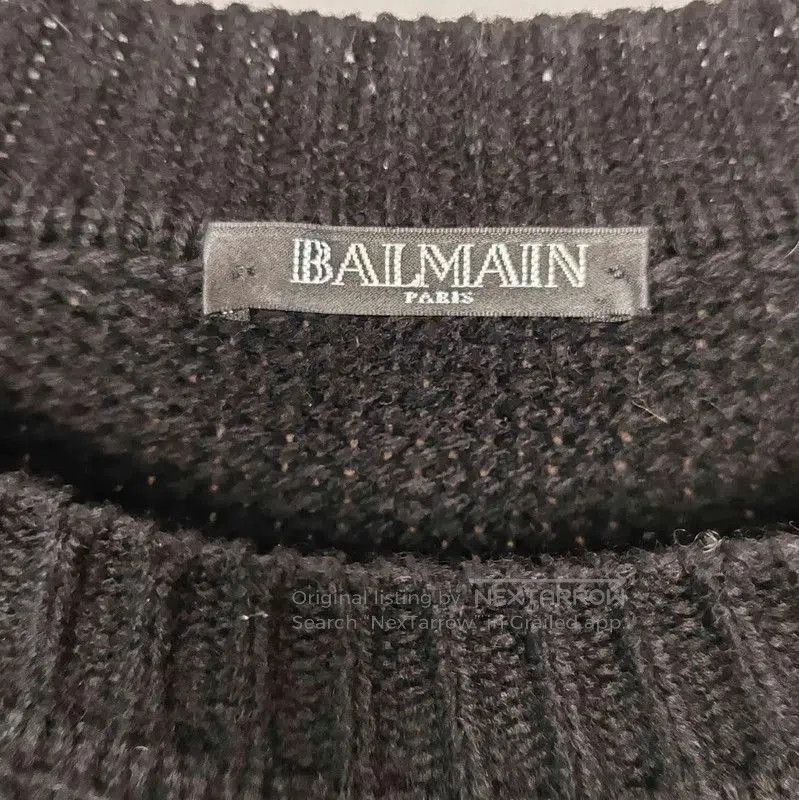 Balmain Balmain Black Wool Women's Knit Sweater . Size M / US 6-8 / IT 42-44 - 3 Thumbnail