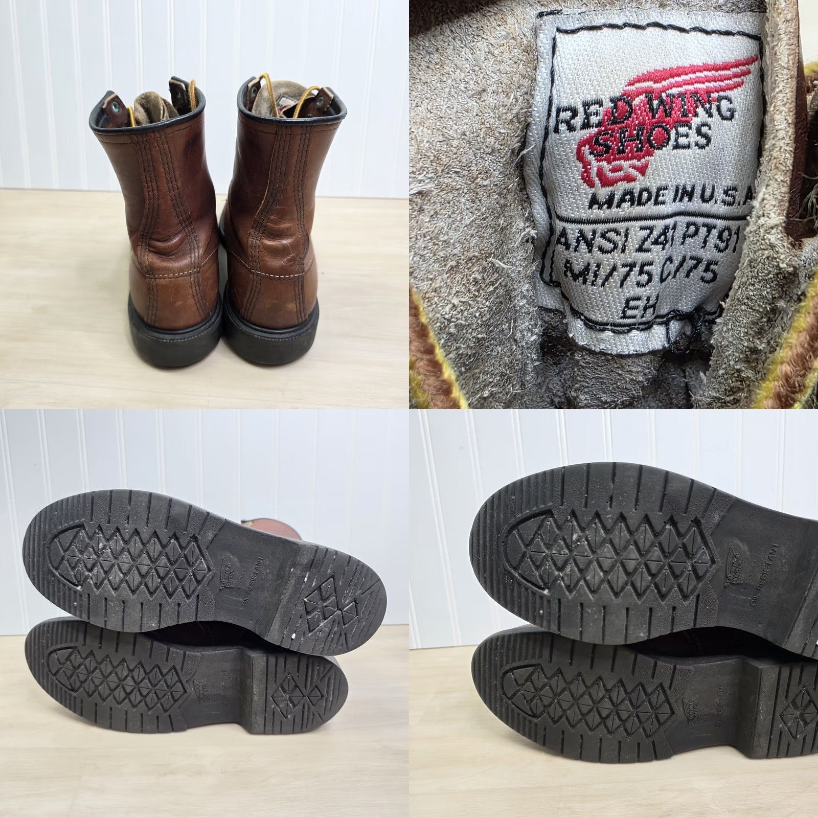 Vintage VINTAGE Red Wing 4440 Moc Toe Boots Brown Steel Toe Men's Size 9 E USA Size US 9 / EU 42 - 8 Thumbnail