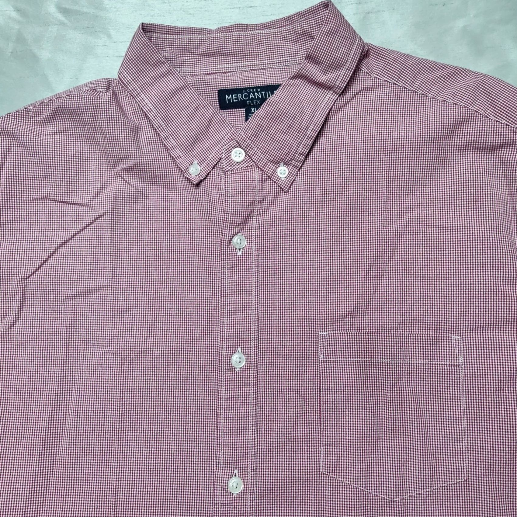 J.Crew J.CREW MERCANTILE FLEX Red Gingham Check Button Shirt - Men XL Size US XL / EU 56 / 4 - 4 Thumbnail
