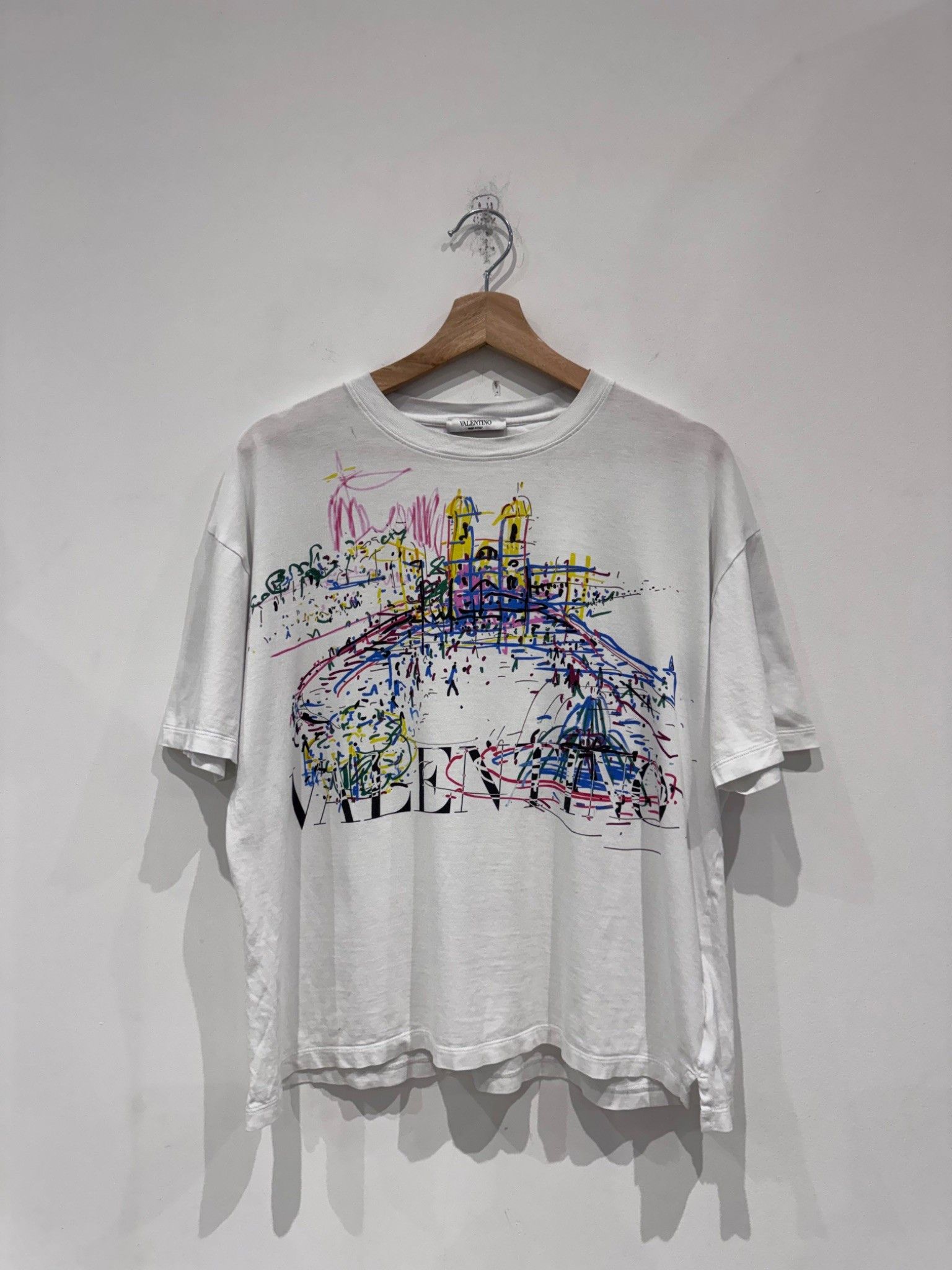Valentino Valentino White Roman Sketches Shirt Size US S / EU 44-46 / 1 - 1 Thumbnail