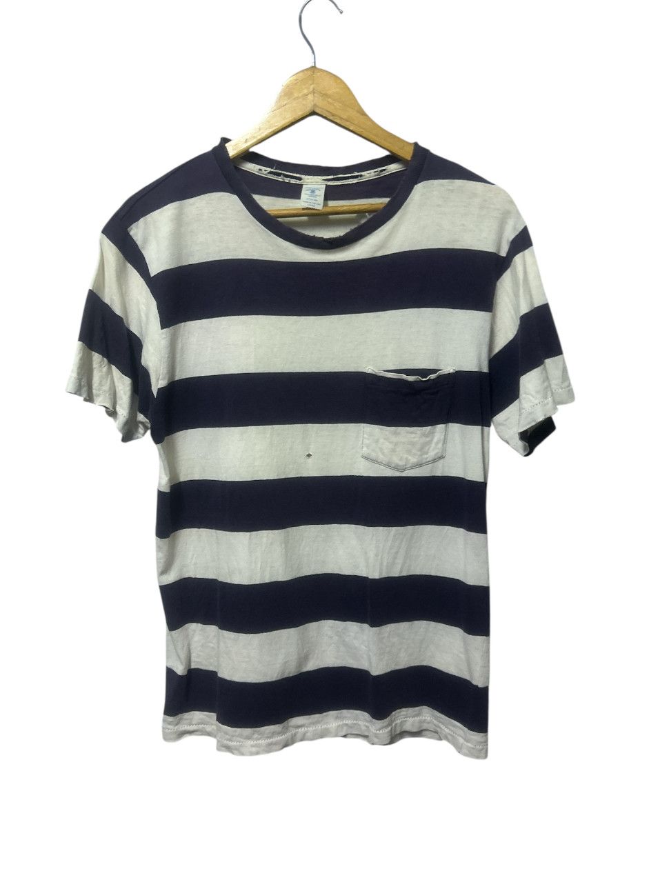 Velva Sheen Thrashed Sun Faded Striped Shirt Distressed ERD Grunge Size US L / EU 52-54 / 3 - 2 Thumbnail
