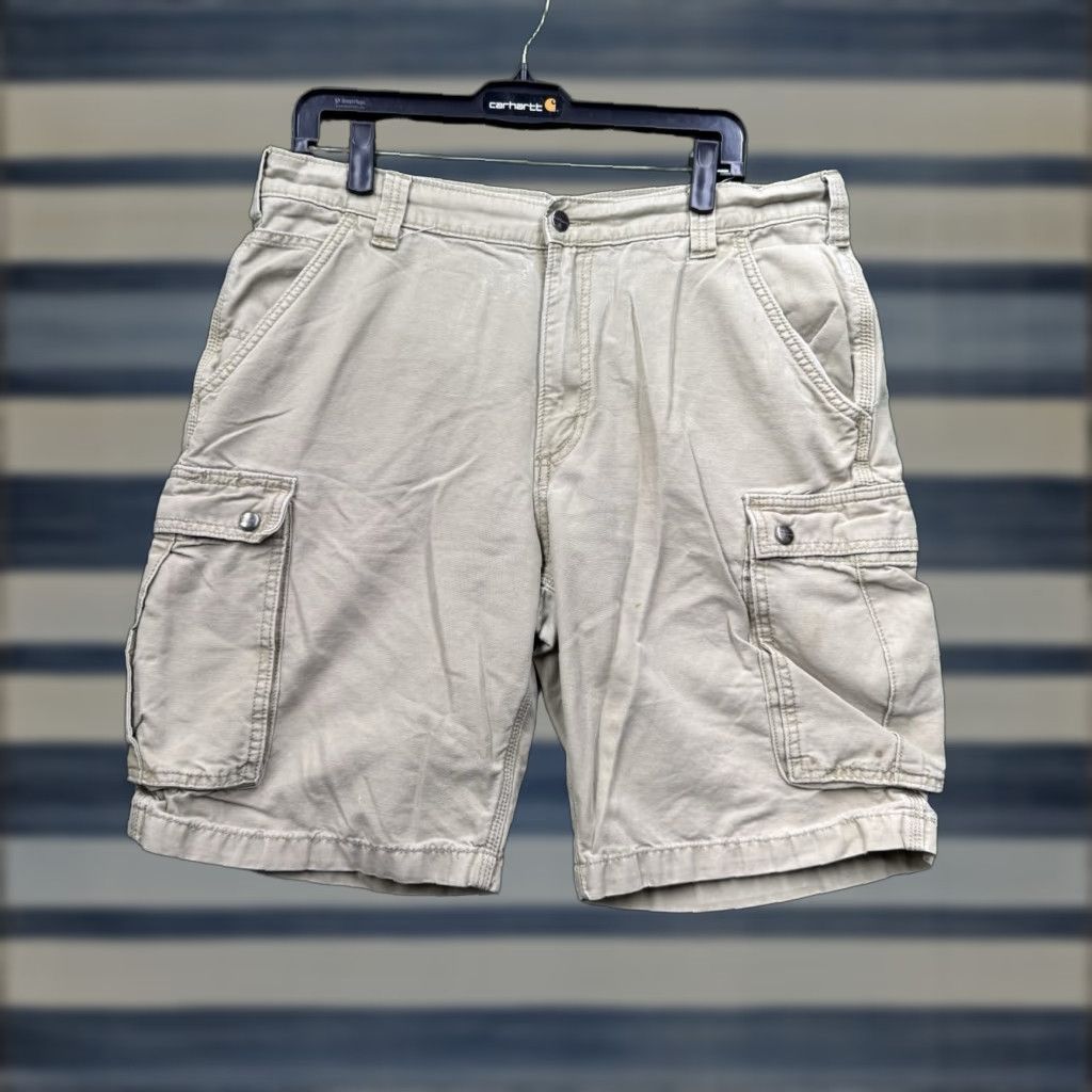 Carhartt VINTAGE Carhartt Men's Cargo Shorts 36 Relaxed Fit Canvas Outdoor Workwear Beige Summer Casual Size US 36 / EU 52 - 1 Thumbnail