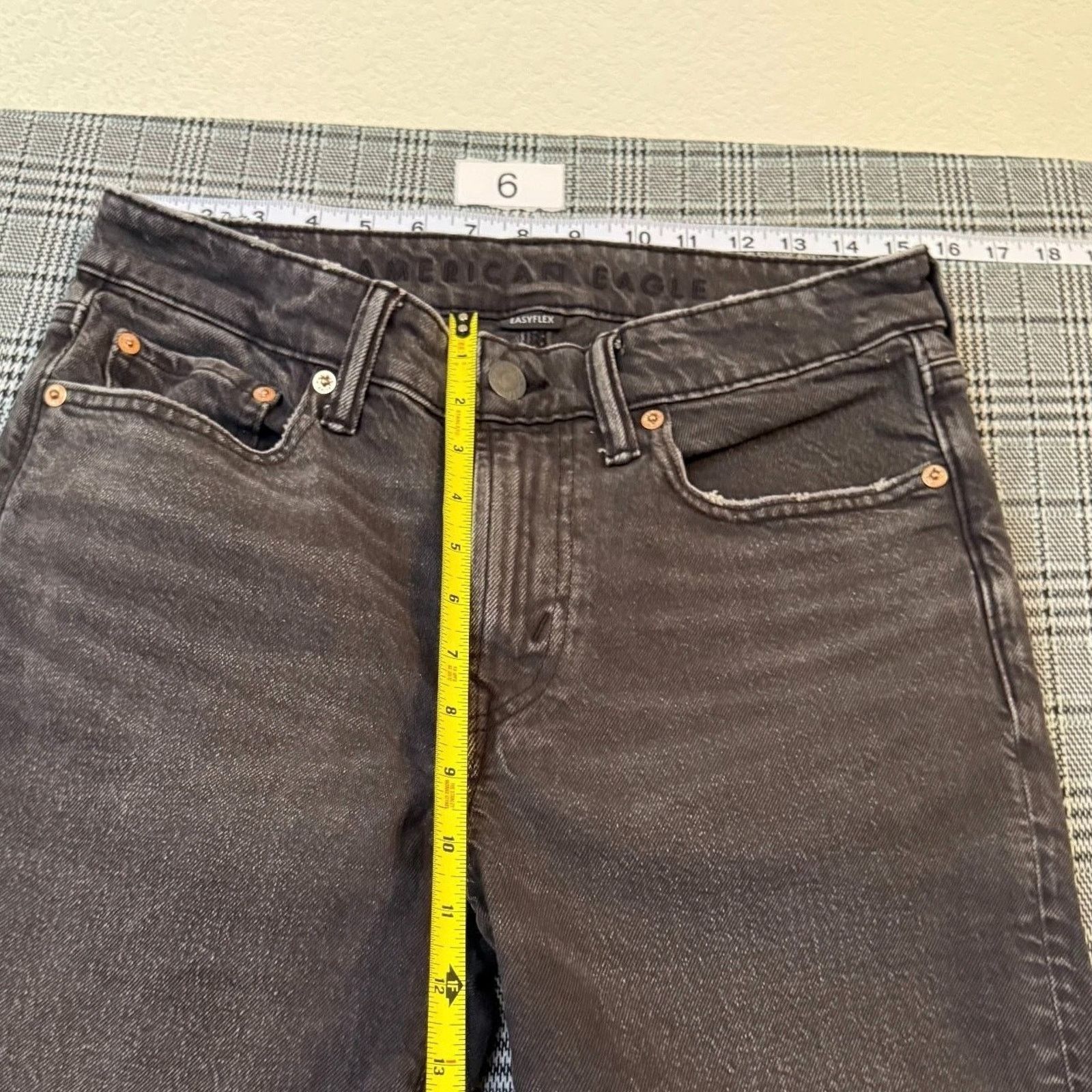 American Eagle Outfitters American Eagle Men Jeans Black Denim Stretch EasyFlex 29x32 Size US 29 - 6 Thumbnail
