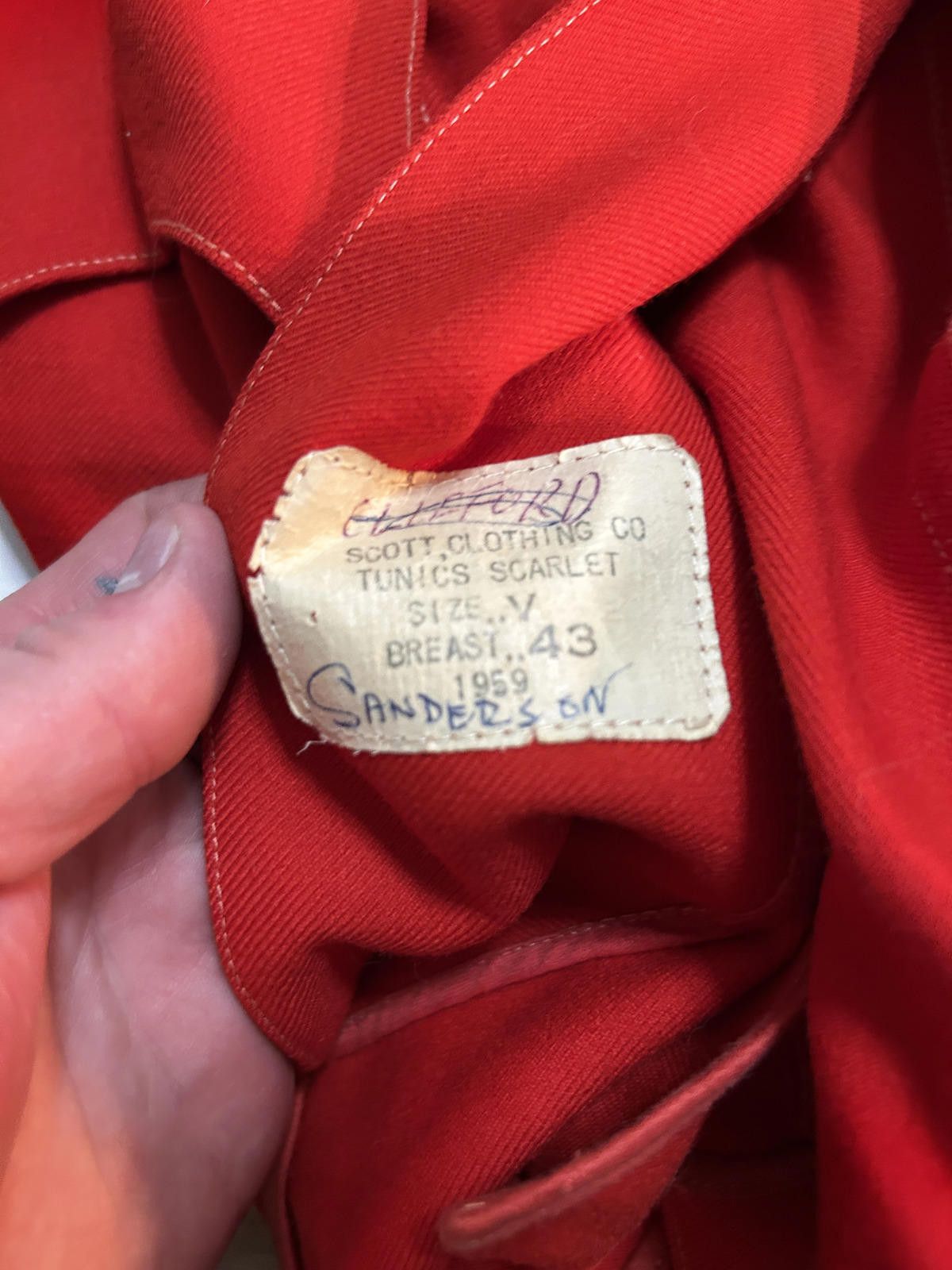 Other Authentic Vintage 1959 RCMP Red Serge Tunic with Provenance Size ONE SIZE - 3 Thumbnail
