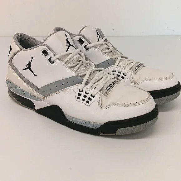 Jordan Brand Jordan Men's Flight 23 Cement 'White Black' Sneakers- US13 Size US 13 / EU 46 - 1 Thumbnail