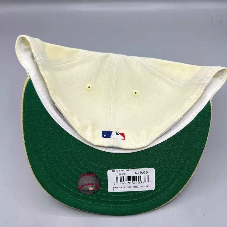 New Era Cleveland Guardians Hat Men 7 5/8 White MLB Fitted Cap New Size ONE SIZE - 7 Thumbnail