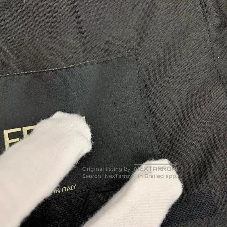 Fendi Fendi Black Double F Jacquard Embroidered Cotton Collar Zi Size US M / EU 48-50 / 2 - 9 Thumbnail