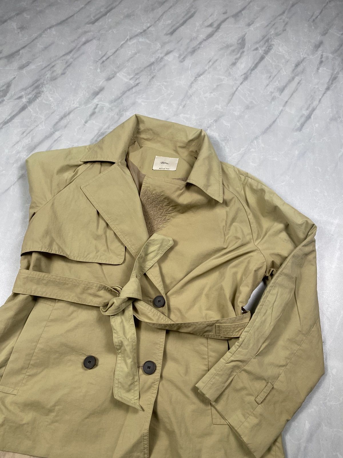 Japanese Brand Maison de_Roem Light Cropped Trench Coat Size M / US 6-8 / IT 42-44 - 6 Thumbnail