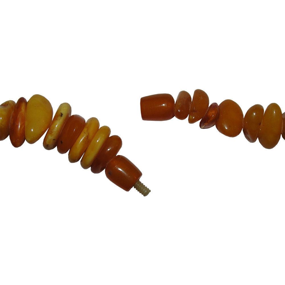 Handmade Large Baltic and Cognac Amber Nugget Bead Necklace Size ONE SIZE - 5 Thumbnail