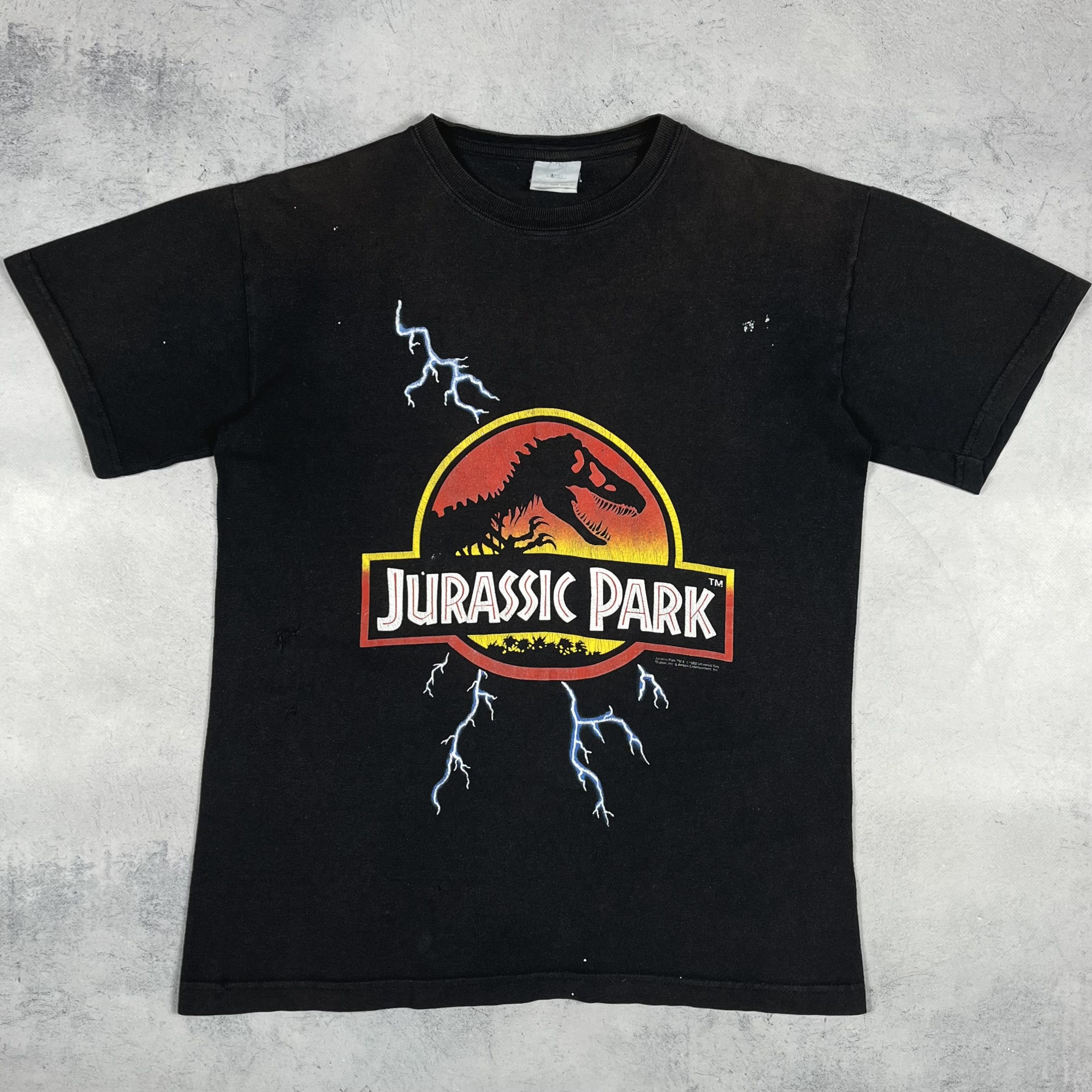 Expert Horror Vintage Jurassic Park Steven Spielberg Big Logo T Shirt 1992 Size US S / EU 44-46 / 1 - 2 Thumbnail