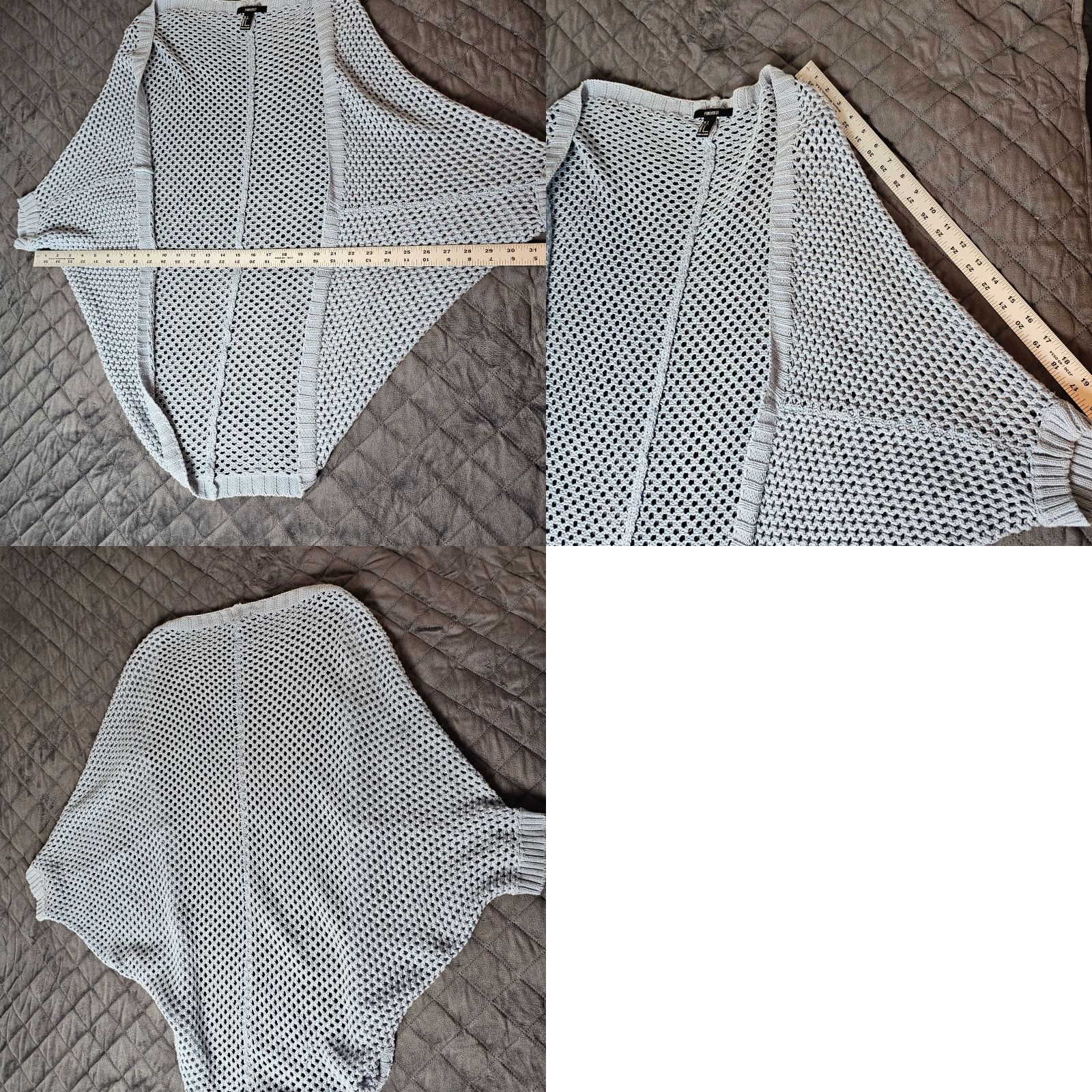 Forever 21 Forever 21 Women's Cardigan Sweater Short Sleeve Knit Blue V Certain? Size S / US 4 / IT 40 - 8 Thumbnail