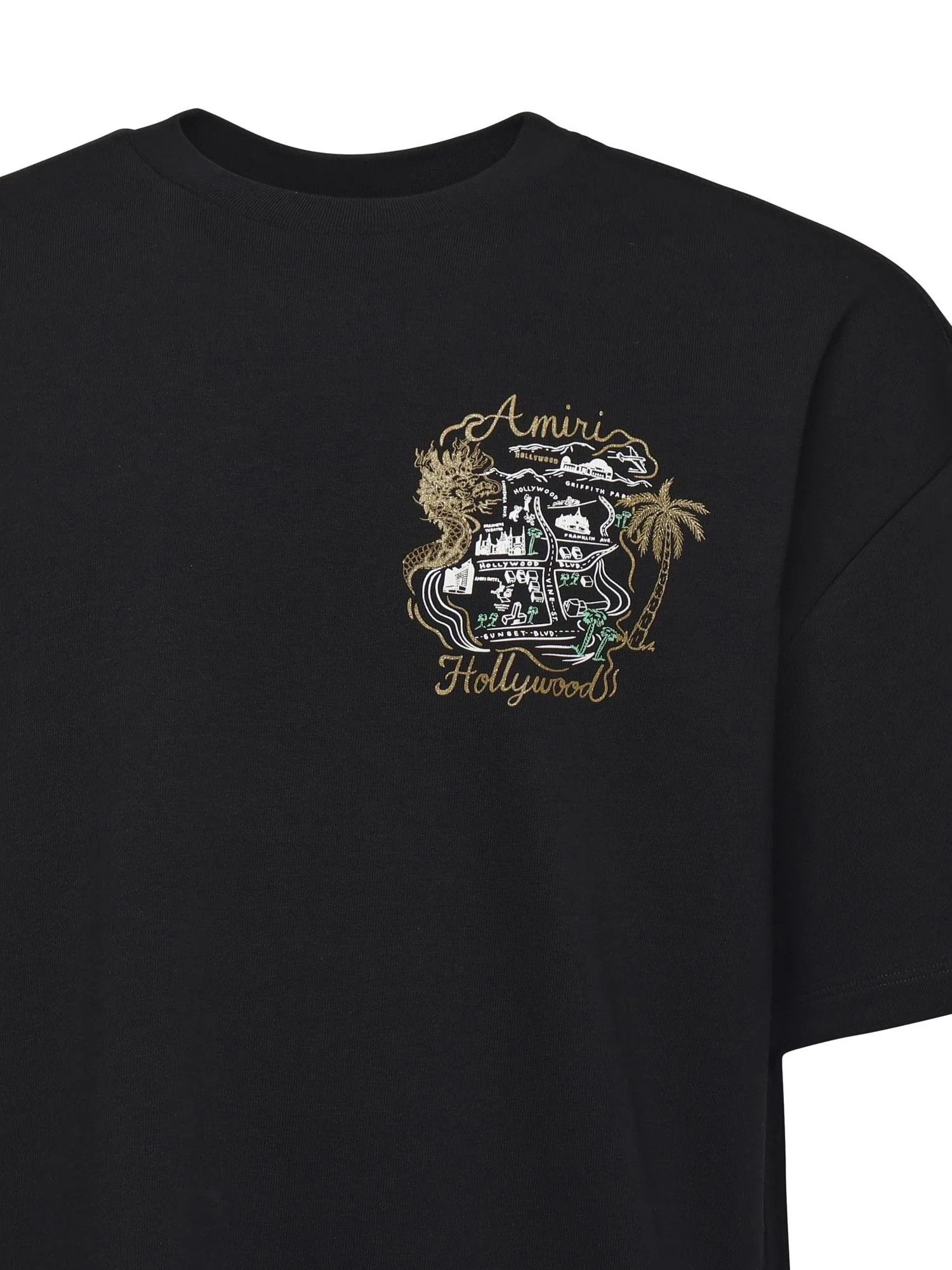 Amiri os11x1225 Hollywood Printed T-Shirt in Black Size US XL / EU 56 / 4 - 2 Thumbnail