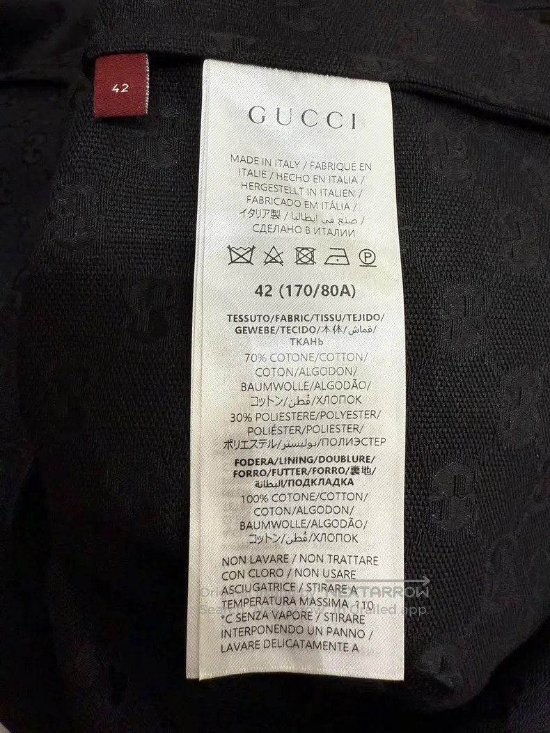 Gucci Gucci Long-sleeved shirt with black old-fashioned full pri Size US XS / EU 42 / 0 - 5 Thumbnail