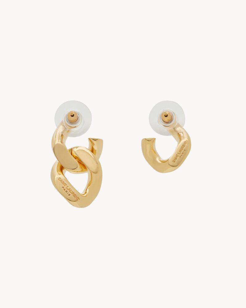 Saint Laurent Paris o1s1wg110126 689895 Size: OS / Asymmetrical Curb Earrings Size ONE SIZE - 2 Thumbnail