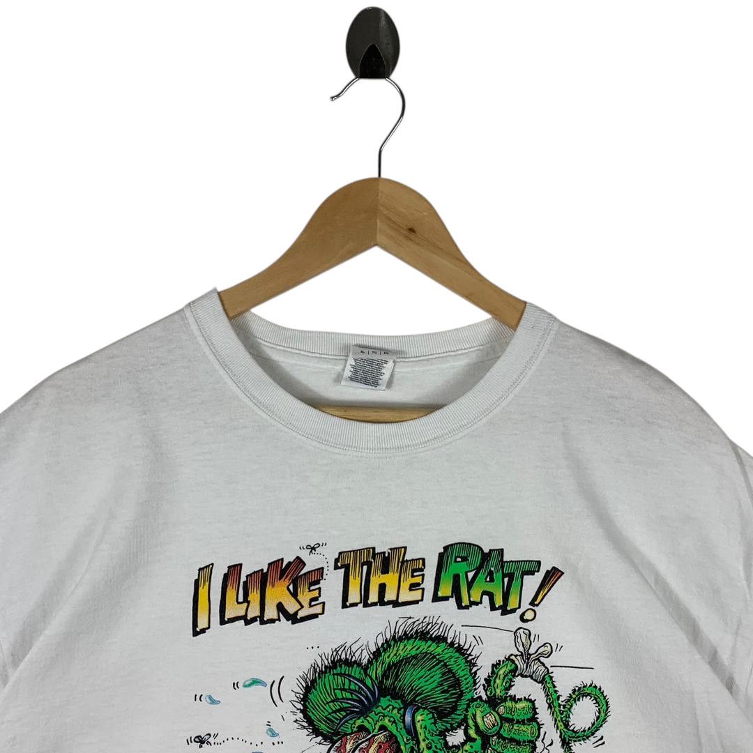 Gildan Vintage 2002 Rat Fink "I Like The Rat!" Ed Roth Tee Shirt Size US XL / EU 56 / 4 - 2 Thumbnail