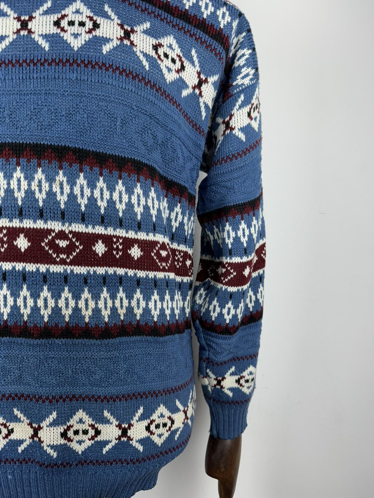 Japanese Brand × Vintage Vintage Unbranded Acrylic Retro 90’ Sweater Crew Jumper Size US M / EU 48-50 / 2 - 3 Thumbnail