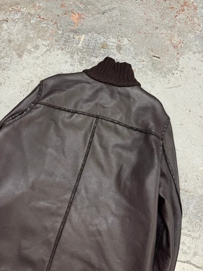 Designer × Dolce & Gabbana × Vintage 2000s Dolce & Gabbana Brown Leather Jacket Size US M / EU 48-50 / 2 - 7 Thumbnail
