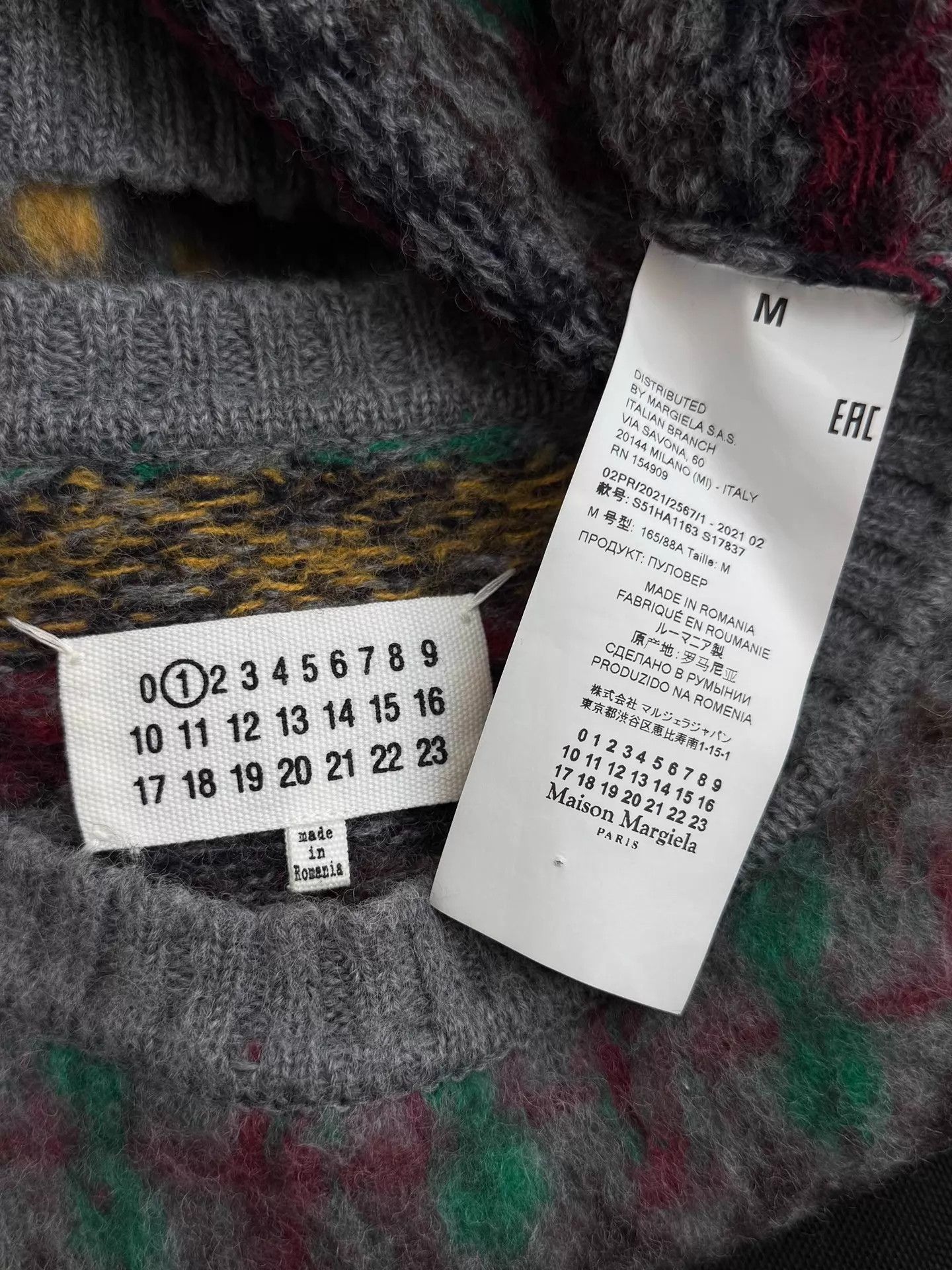 Maison Margiela Maison Margiela FW21 Women's ColorBlocked Wool LS M Size M / US 6-8 / IT 42-44 - 5 Thumbnail