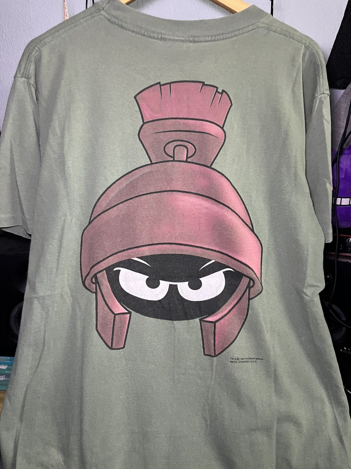 Warner Bros VTG 1995'S Looney Tunes Marvin The Martian “Martian Wear” XL Size US L / EU 52-54 / 3 - 10 Thumbnail