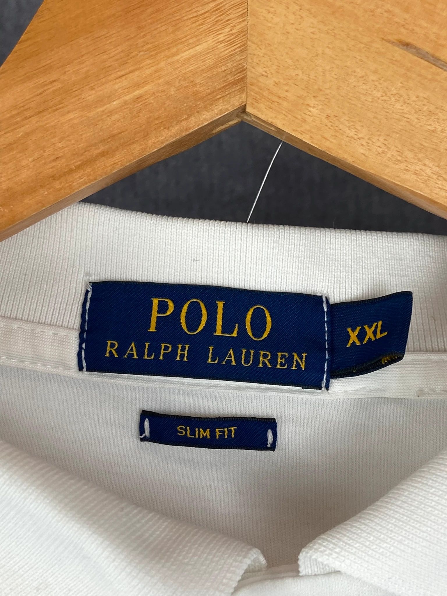 Polo Ralph Lauren Ralph Lauren White Polo XXL Blue Logo Classic Fit Size US XXL / EU 58 / 5 - 3 Thumbnail