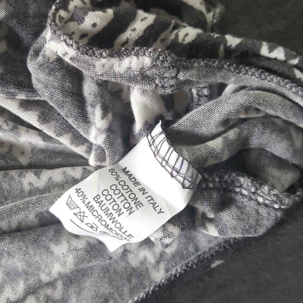 Designer White Grey Print Melville Cropped Tank Size ONE SIZE - 3 Thumbnail