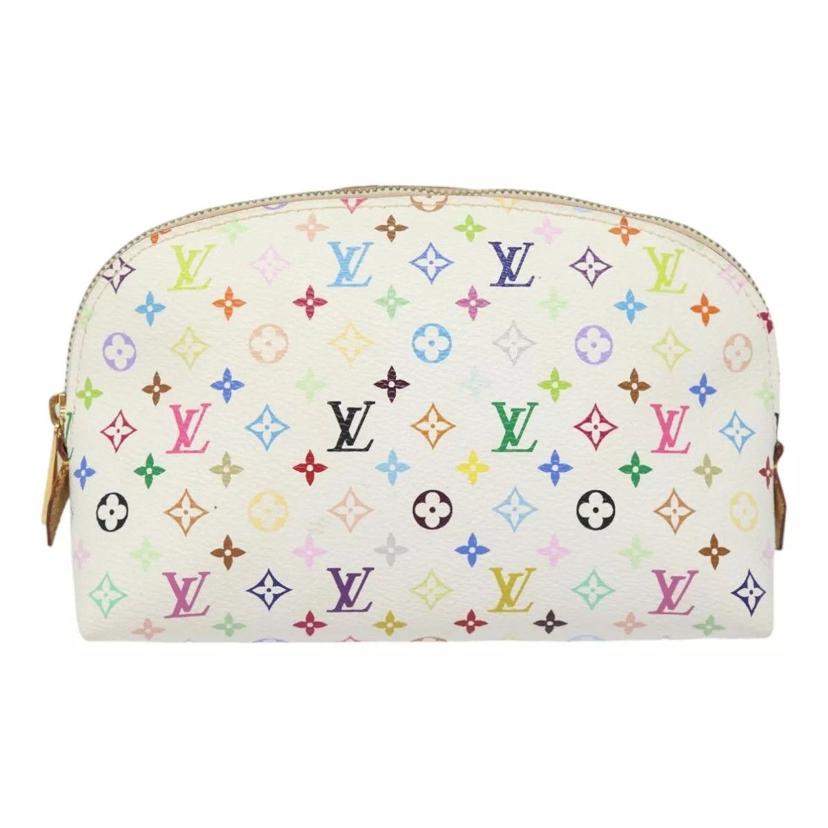 Louis Vuitton LOUIS VUITTON Multicolor Pochette Cosmetic PM Pouch White Size ONE SIZE - 2 Thumbnail