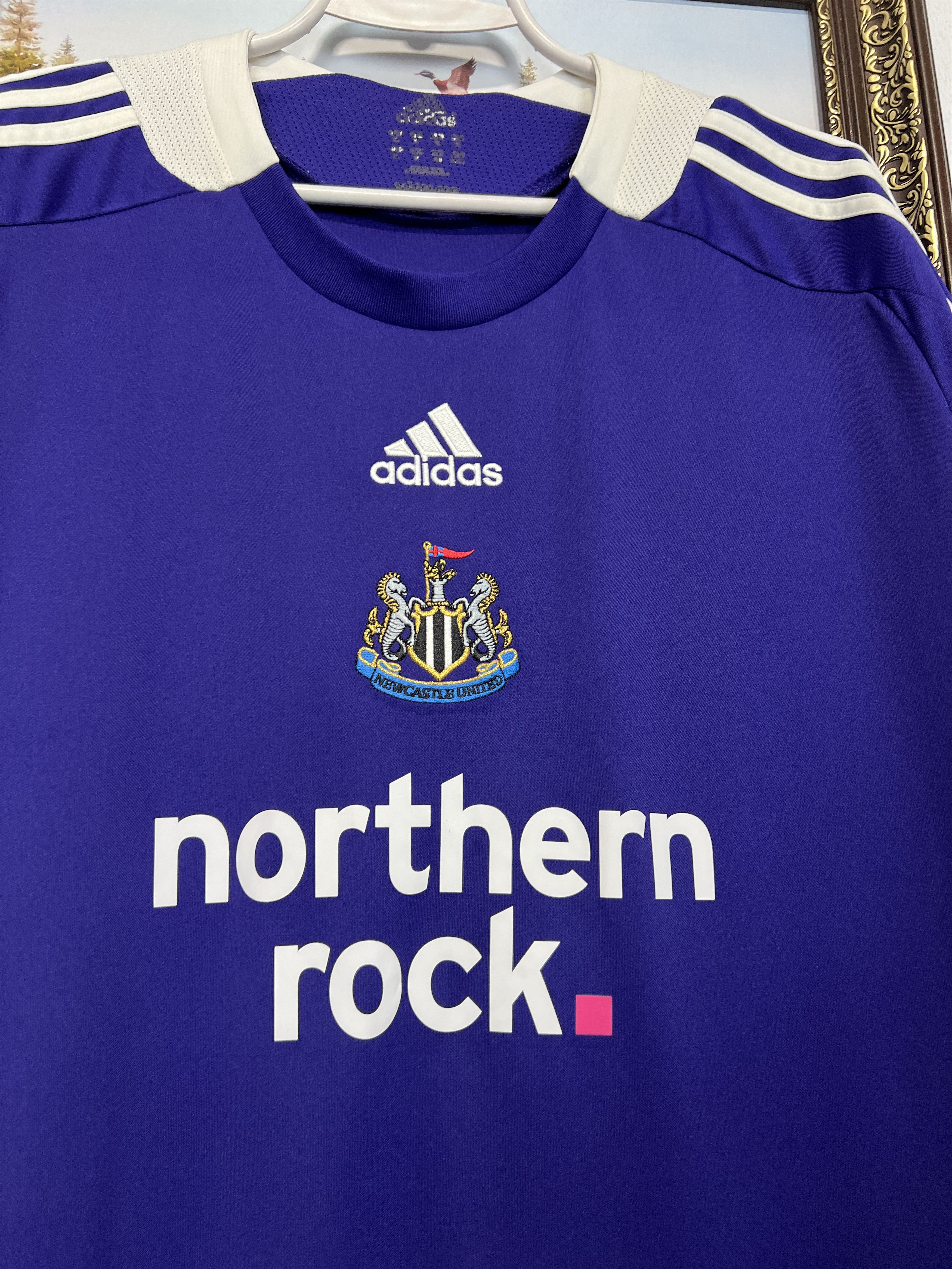 Adidas Newcastle Away football shirt 2008 Soccer Jersey Trikot Size US XXL / EU 58 / 5 - 3 Thumbnail