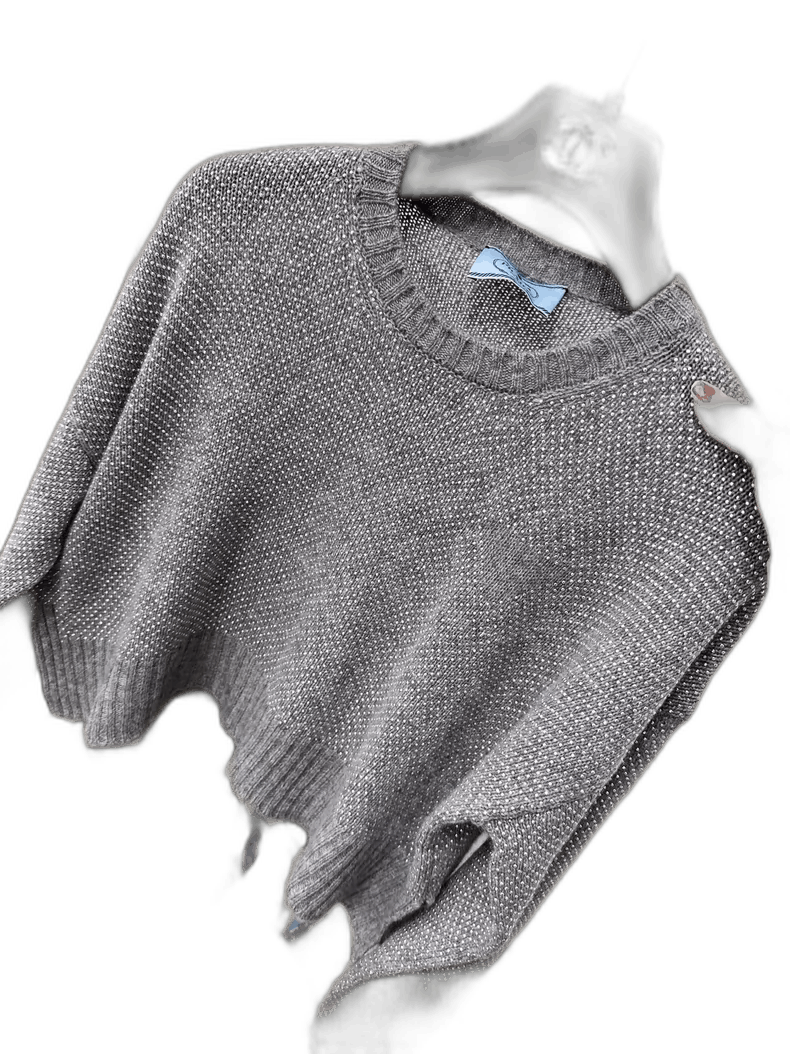 Prada Gray Jewel Embellished Short Sleeve Top-2506 Size S / US 4 / IT 40 - 1 Thumbnail