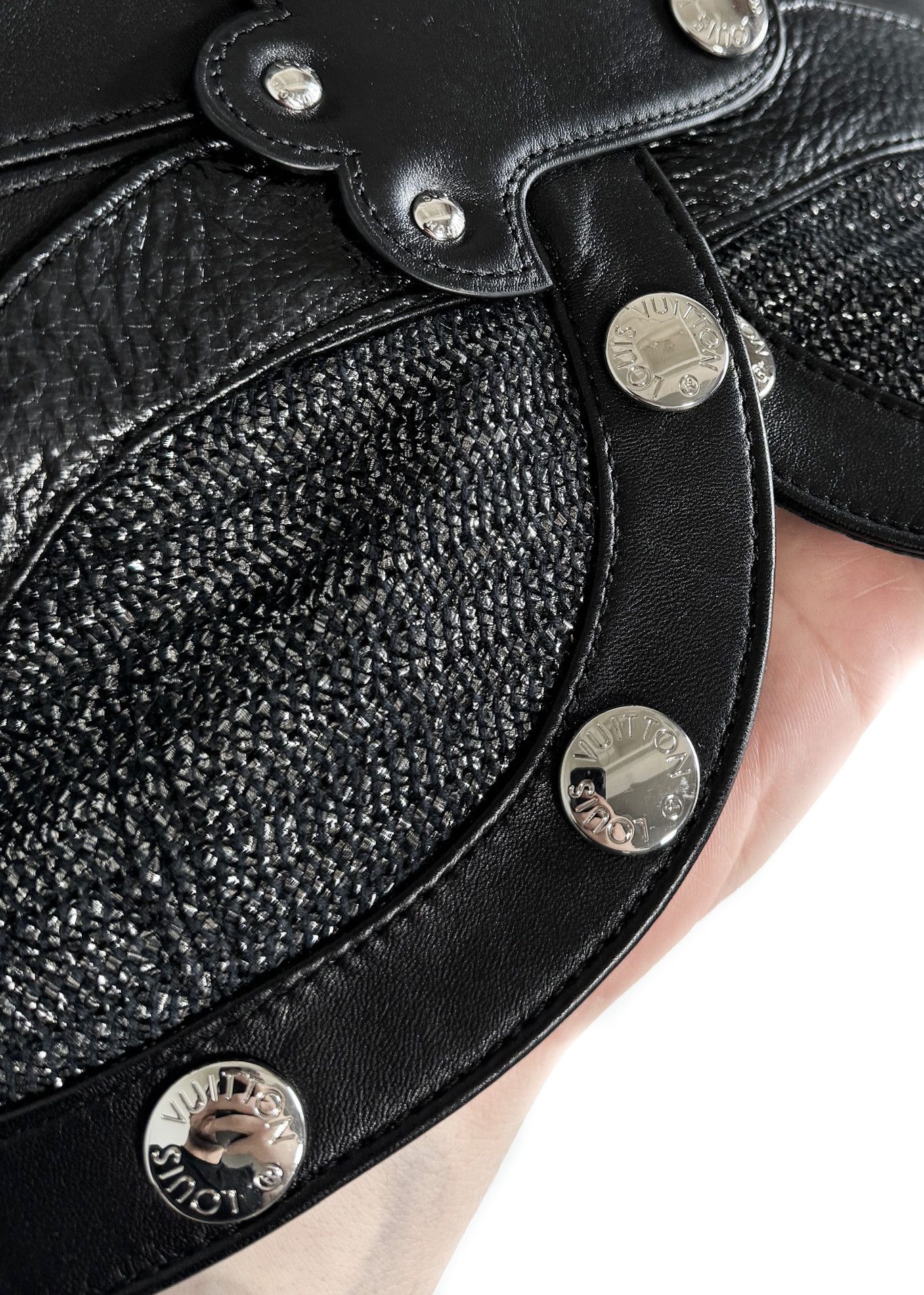 Louis Vuitton Louis Vuitton Runway 2018 Black Leather Tweed Vest Jacket Size S / US 4 / IT 40 - 6 Thumbnail