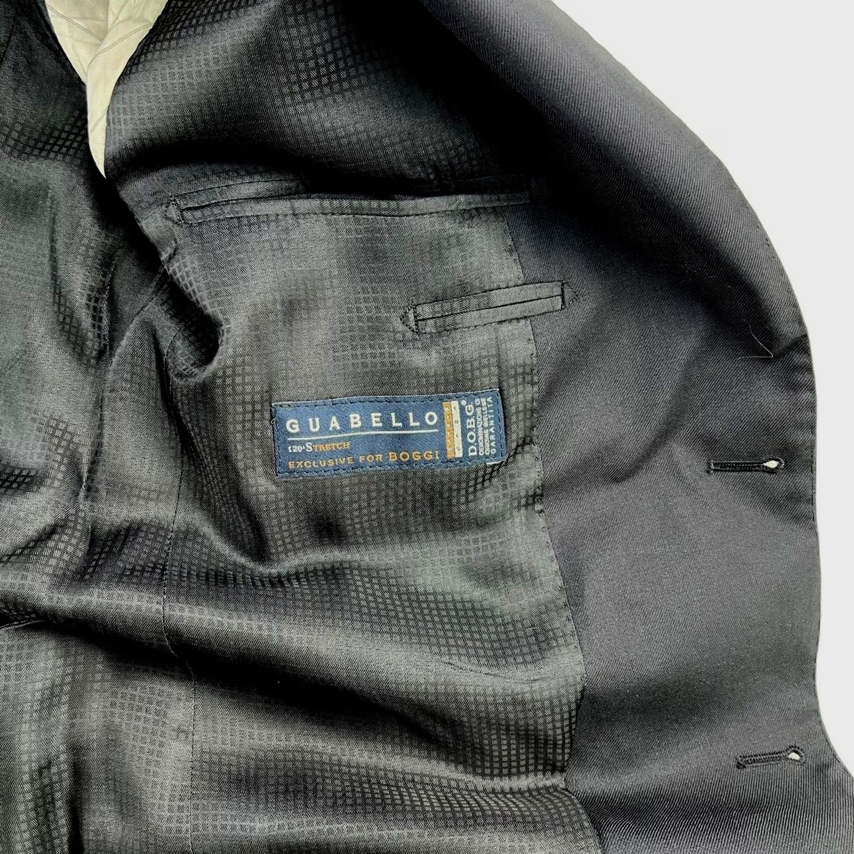 Vintage Boggi Milano Guabello Blazer Men's Black Extra Slim Fit 40 SHORT Italy Cotton/Linen Blend Notch Lapel Three-Button Front Short Jacket/Coat Size US 40 / EU 56 - 4 Thumbnail