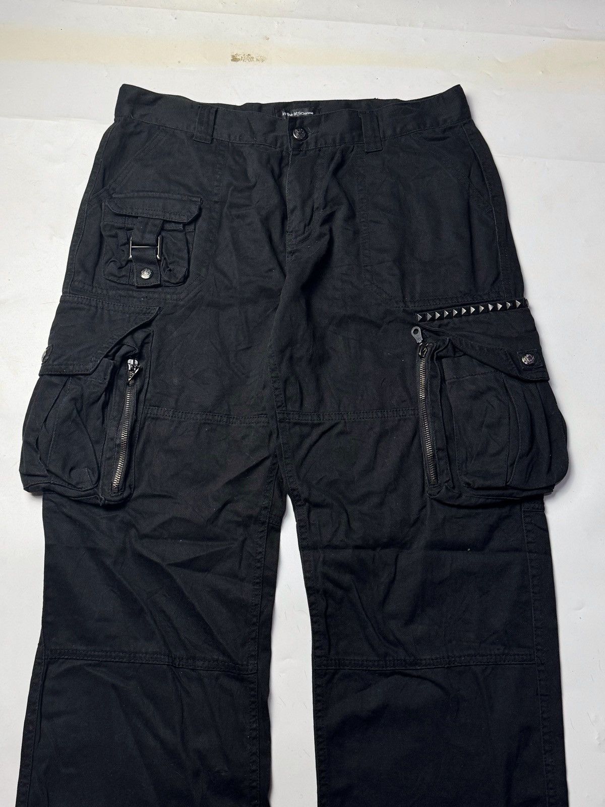 Tornado Mart Flare Cargo Intheattic Studded Pants Multi Pocket Size US 32 / EU 48 - 3 Thumbnail